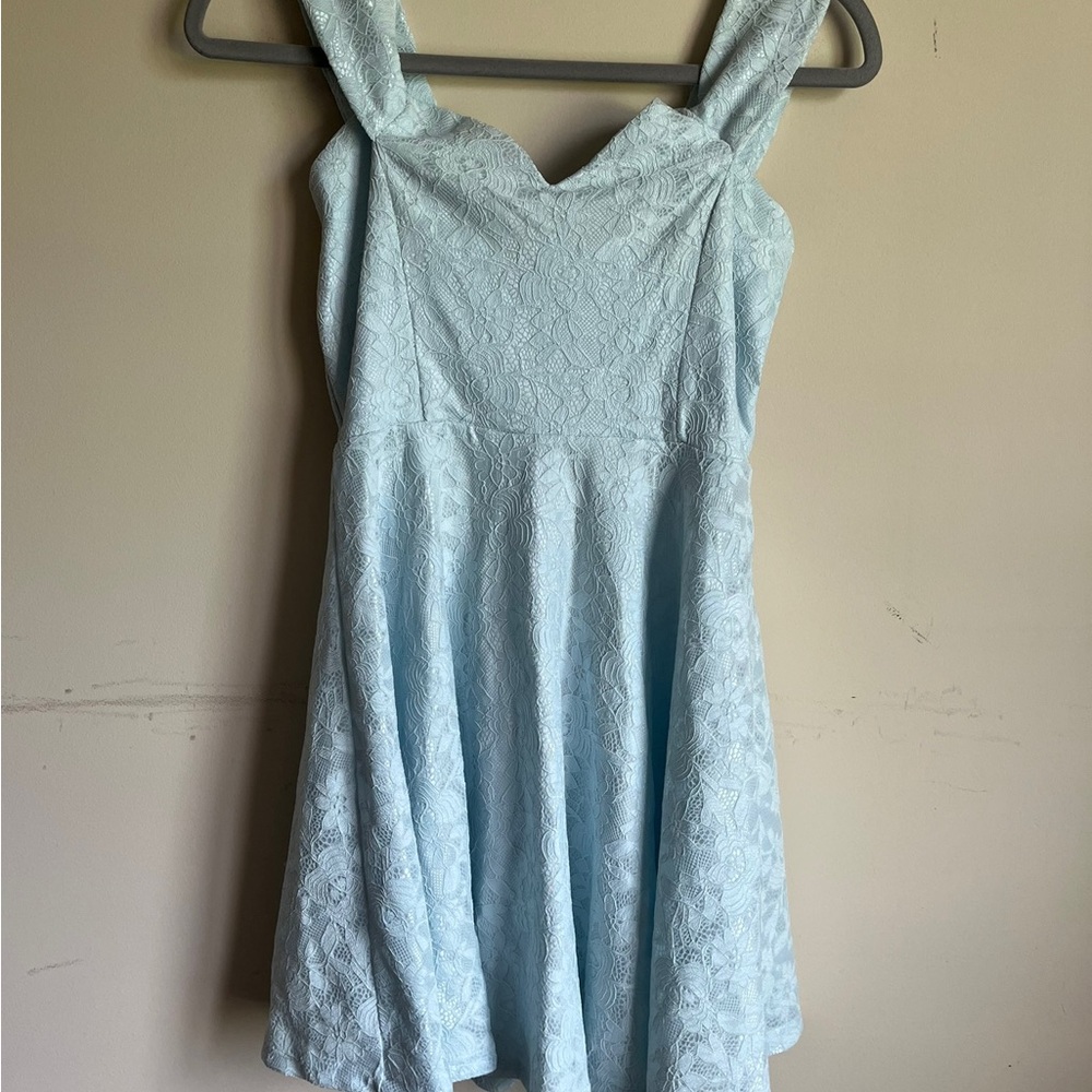 Trac Sky Blue Lace Dress